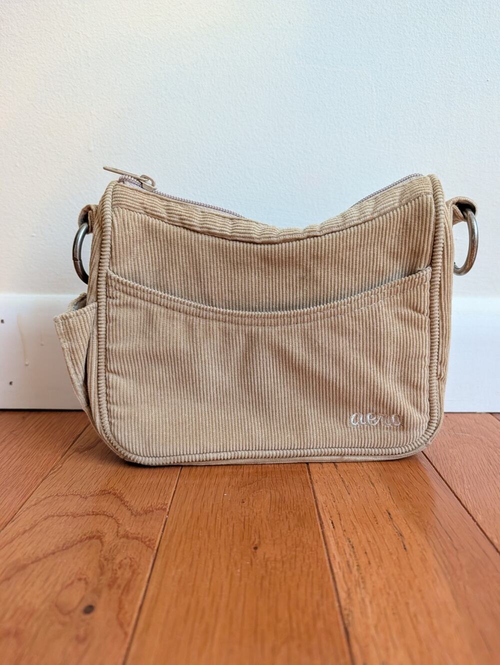 Y2K Aeropostale Corduroy Baguette Shoulder Bag Retro 2000s Aero